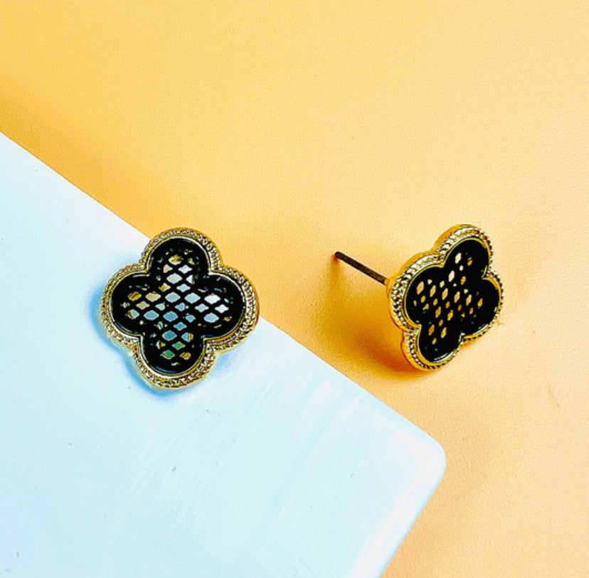 Two Tone Stud Earrings