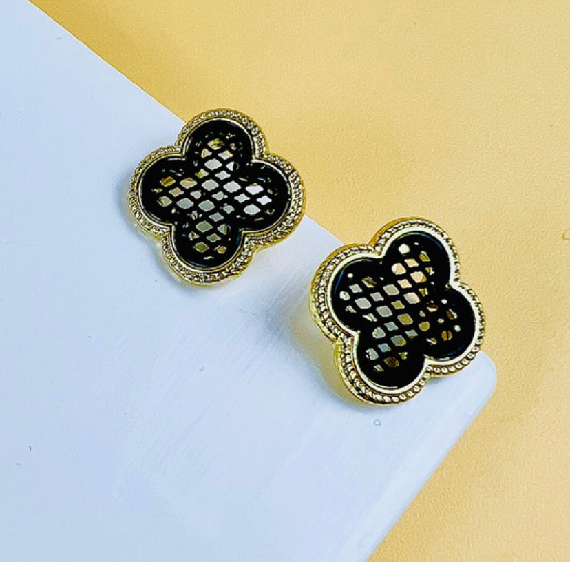 Two Tone Stud Earrings