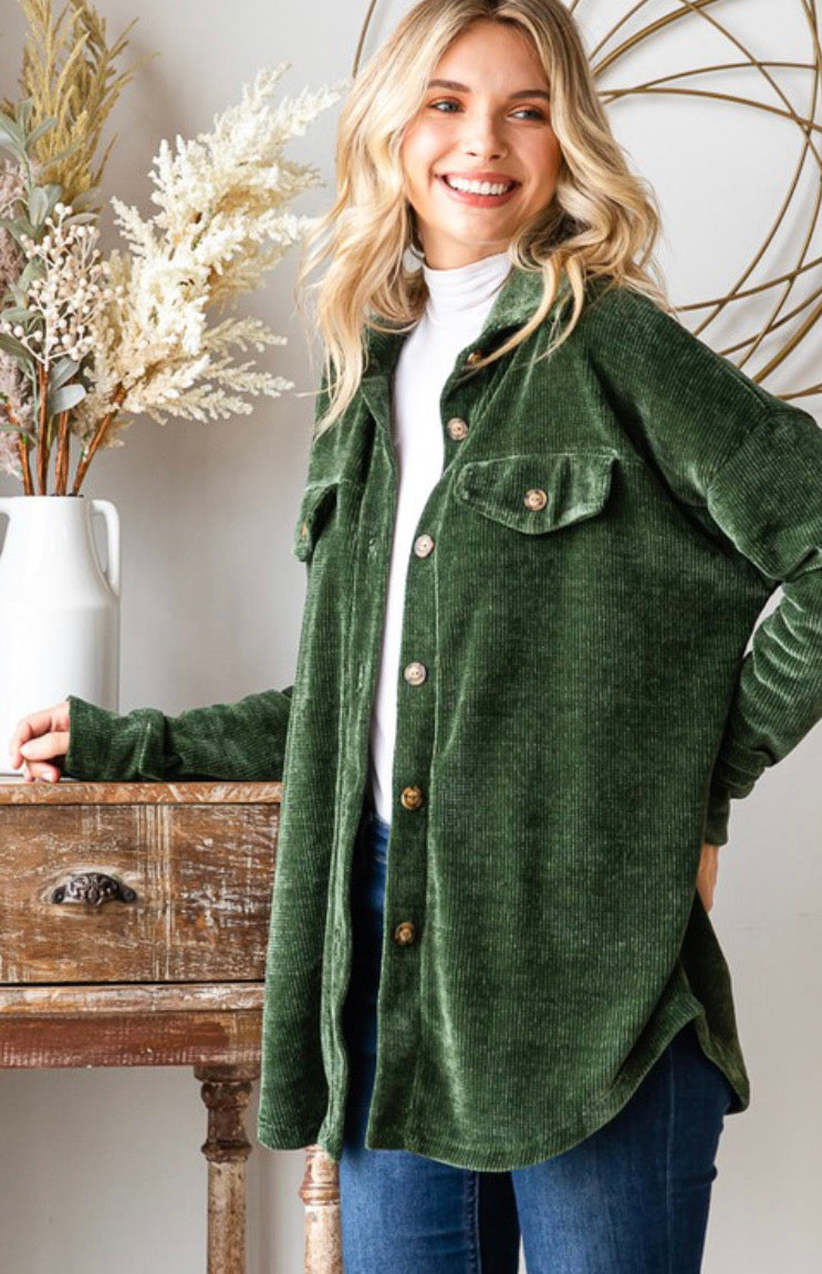 Chenille shacket