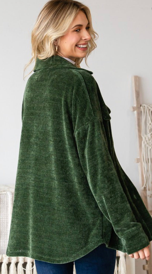 Chenille shacket