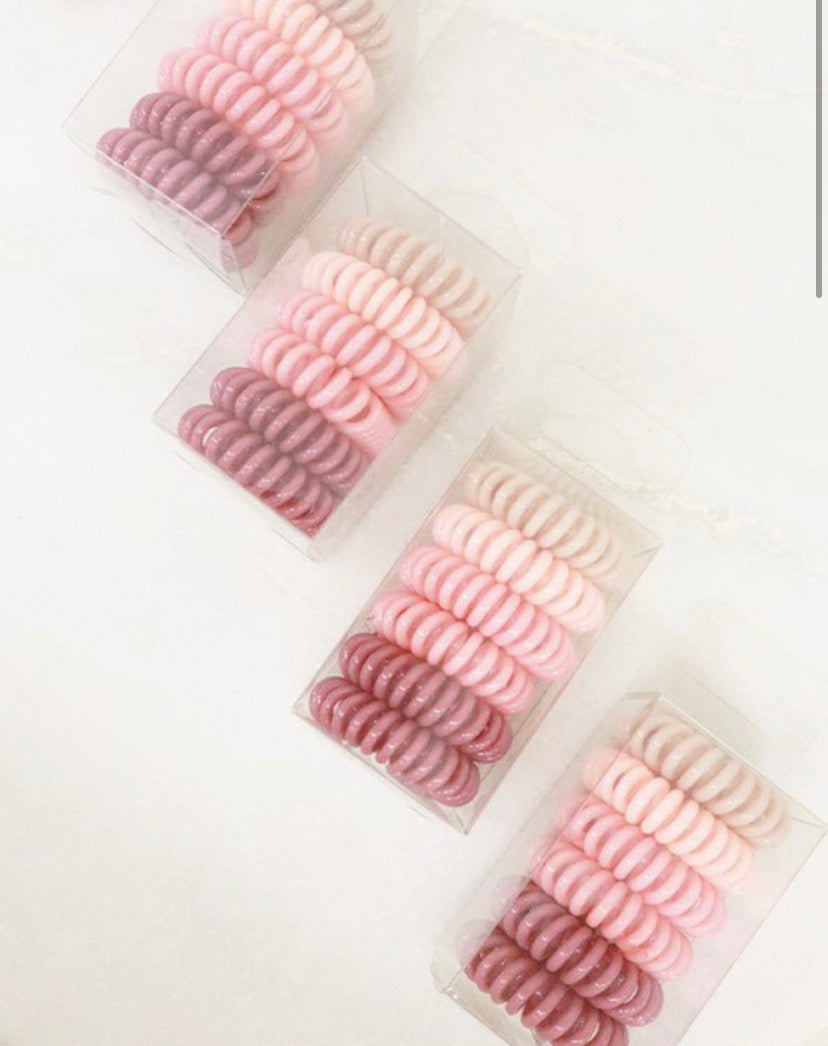 Pink ombre hair elastics