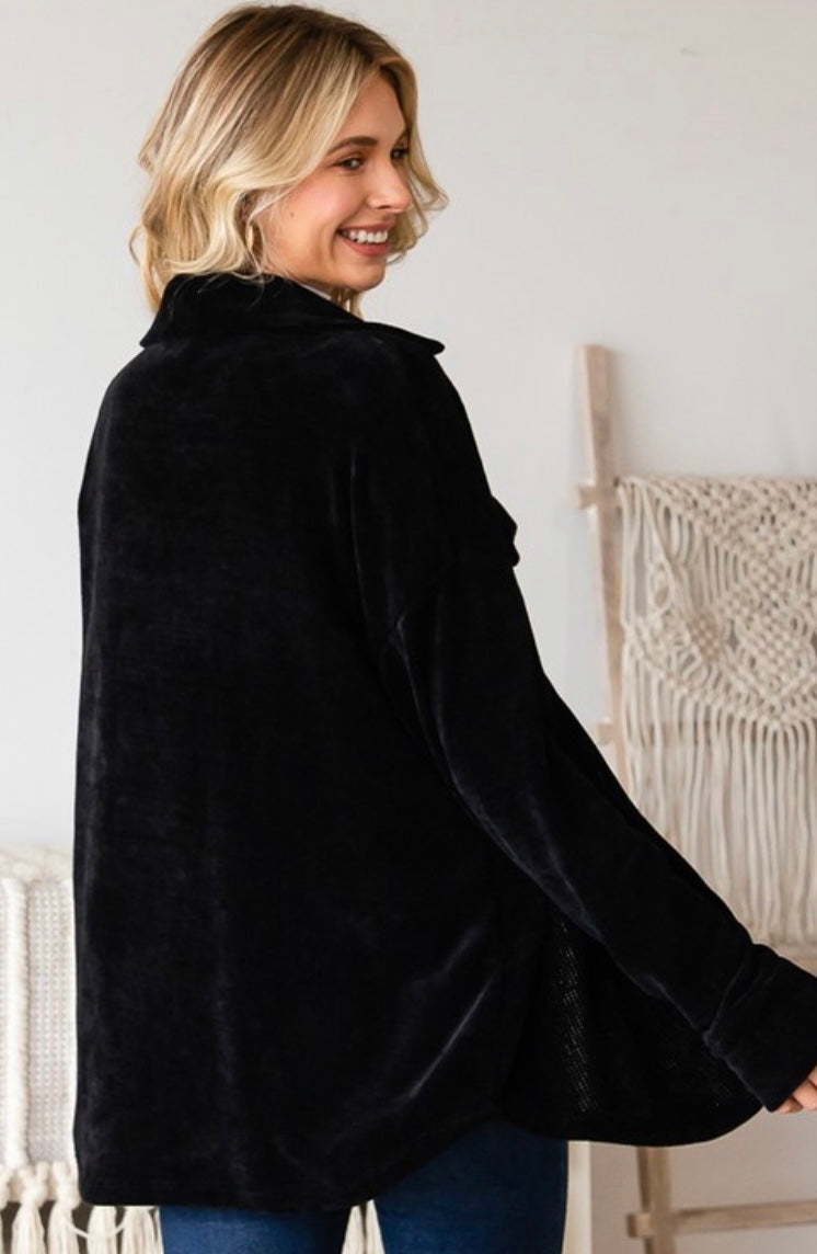 Chenille shacket
