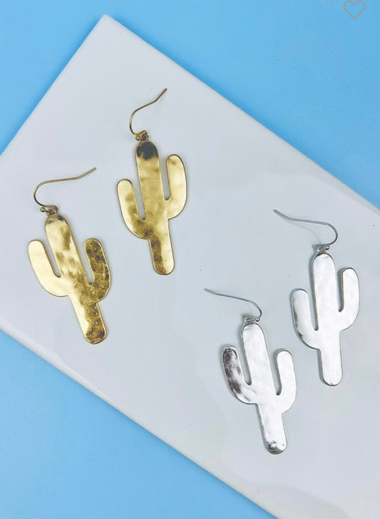 Statement cactus earrings