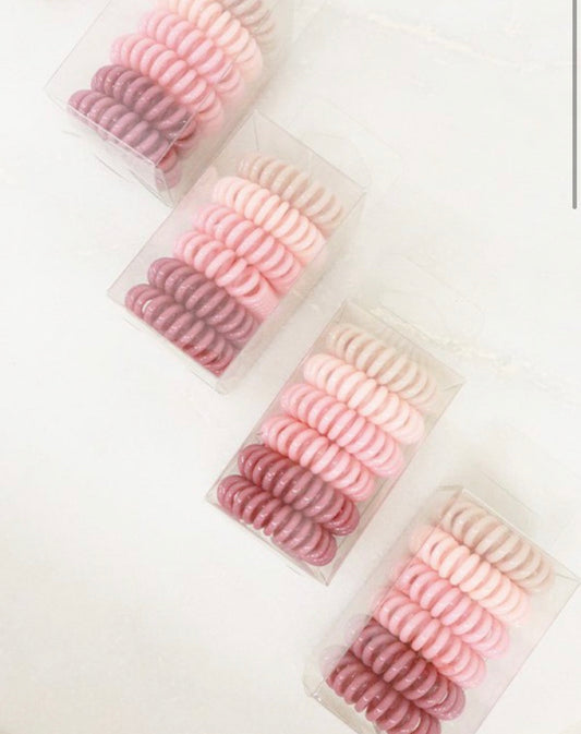 Pink ombre hair elastics
