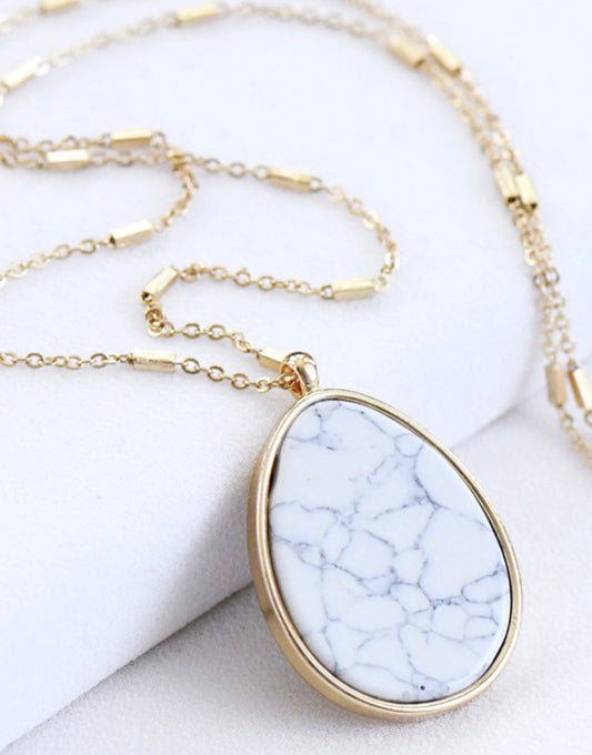 Marble Gold Necklace